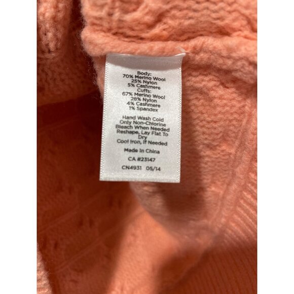 Talbots Peach Pink Merino Wool Blend Sweater Women's Size Large - Picture 4 of 5